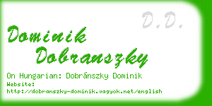 dominik dobranszky business card
